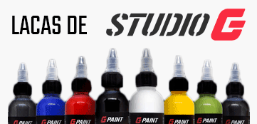 Botn Pinturas Studio G negra, azul, blanco, amarillo, verde