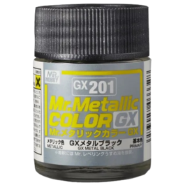 MR METALLIC COLOR GX-201 GX METAL BLACK - 18ML