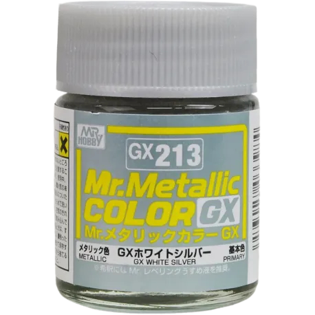 MR METALLIC COLOR GX-213 GX WHITE SILVER - 18ML