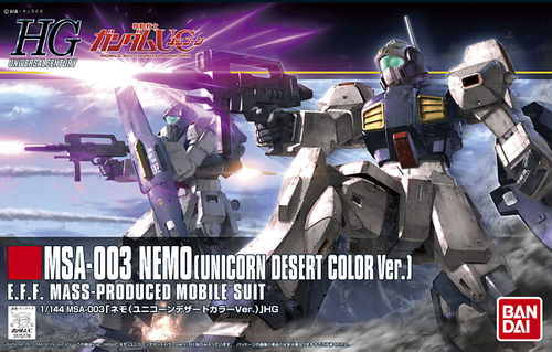 GUNDAM HGUC -164- UC MSA-003 NEMO (UNICORN DESERT COLOR VER) (GUNDAM MODEL KIT) 1/144