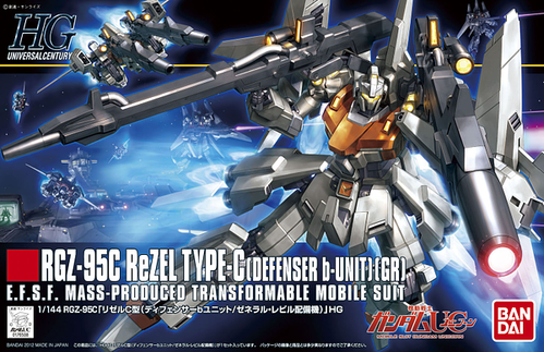 GUNDAM HGUC -142- UC RGZ-95C REZEL TYPE-C DEFNSER B UNIT / GENERAL REVII (GUNDAM MODEL KIT) 1/144