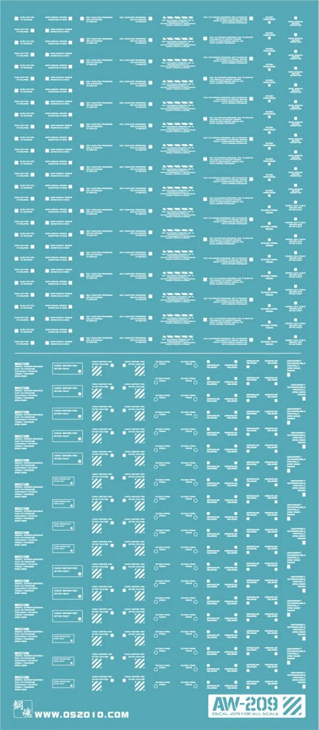 STEEL SERIES  AW Water Decal AW-209 MARKING (PURE WHITE) 1/144 1/100