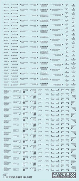 STEEL SERIES  AW Water Decal AW-208 MARKING (DARK GREY) 1/144 1/100