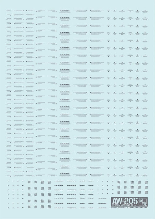 STEEL SERIES  AW Water Decal AW-205 MARKING (DARK GREY) 1/144 1/100