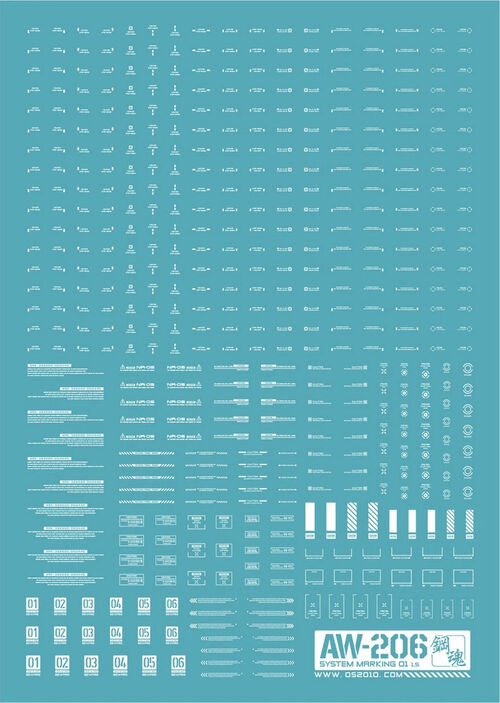 STEEL SERIES  AW Water Decal AW-206 MARKING (PURE WHITE) 1/144 1/100