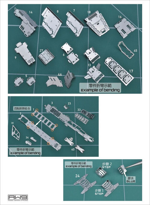 MADWORKS ETCHING PARTS -S07- HGUC MSN-06S-2 SINANJU STEIN + WATERSLIDE DECALS