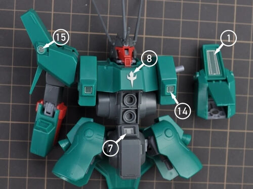 MADWORKS ETCHING PARTS -S11- HGUC ARX-014 SILVER BULLET SUPPRESSOR / AMX-014 DÖVEN WOLF