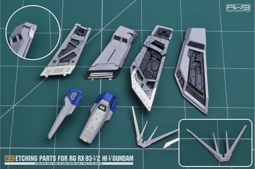 MADWORKS ETCHING PARTS -S24- RG RX-93-V2 HI-V GUNDAM + WATERSLIDE DECALS