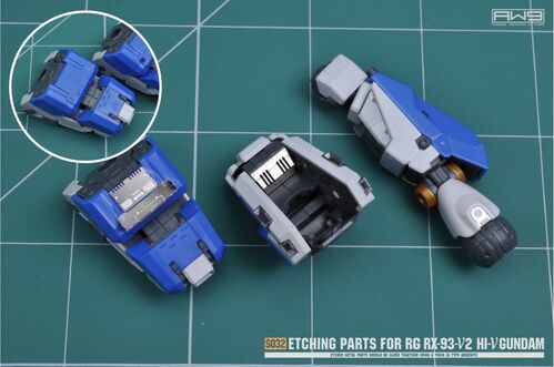 MADWORKS ETCHING PARTS -S24- RG RX-93-V2 HI-V GUNDAM + WATERSLIDE DECALS