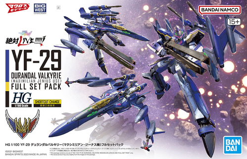 MACROSS HG -03- YF-29 DURANDAL VALKYRIE MAXIMILIAM JENIUS FULL SET PACK