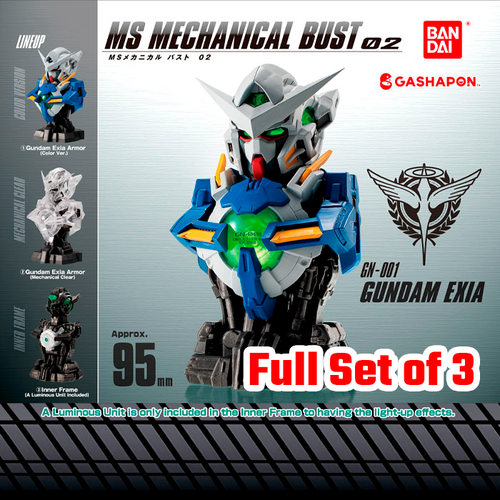 GUNDAM GASHAPON MS MECHANICAL BUST -02- SET OF 3