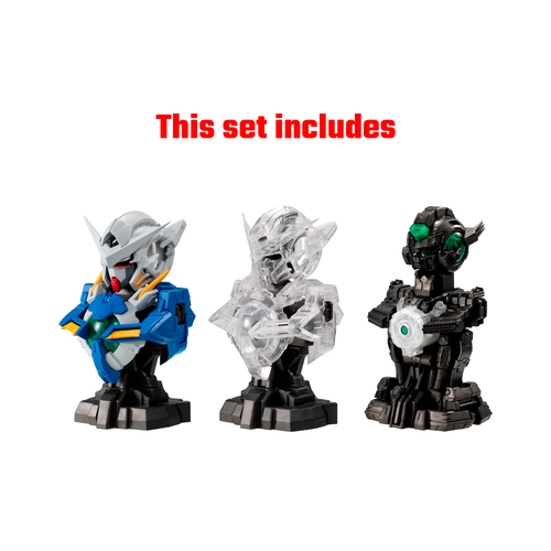 GUNDAM GASHAPON MS MECHANICAL BUST -02- SET OF 3