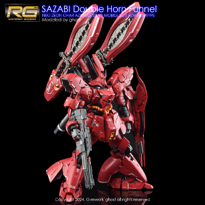 G-REWORK -RG- SAZABI DOUBLE HORN (SAZABI DECALS NOT INCLUDED)