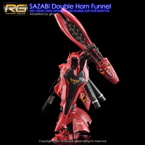 G-REWORK -RG- SAZABI DOUBLE HORN (SAZABI DECALS NOT INCLUDED)