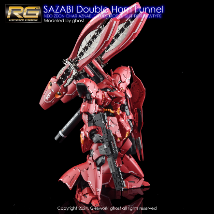 G-REWORK -RG- SAZABI DOUBLE HORN (SAZABI DECALS NOT INCLUDED)