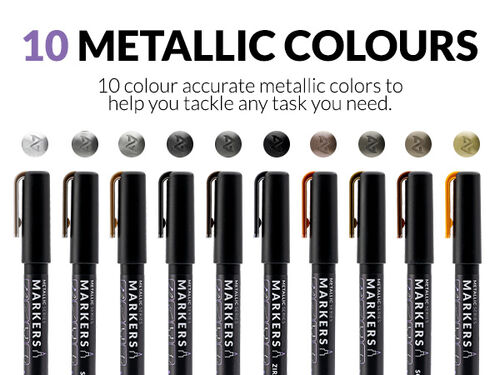 GAALHERI - METALLIC SERIES MARKER 03 - DARK STEEL - 1 UNIT