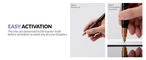 GAALHERI - METALLIC SERIES MARKER 06 - ZIRCONIUM BLACK - 1 UNIT