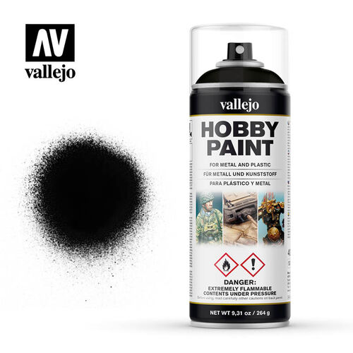 VALLEJO HOBBY PAINT PRIMER 011 400ML - BLACK
