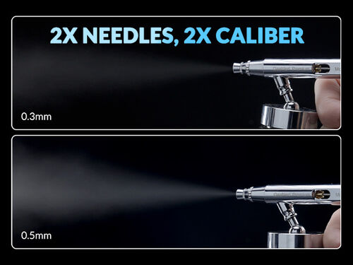 GAALHERI - AIRBRUSH PREMIUM SERIES GHPM-MOBIOUS SP 0.3 & 0.5MM SIPHON FEED DUAL ACTION