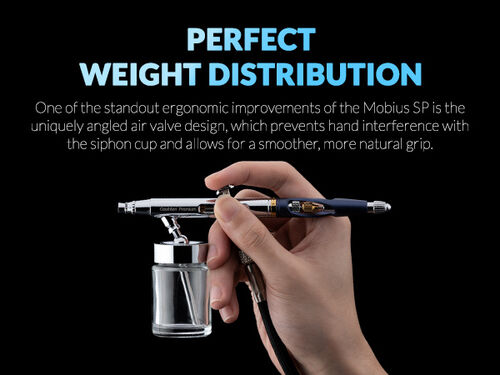 GAALHERI - AIRBRUSH PREMIUM SERIES GHPM-MOBIOUS SP 0.3 & 0.5MM SIPHON FEED DUAL ACTION