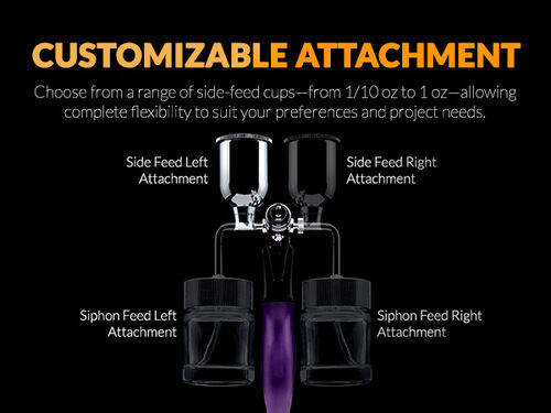 GAALHERI - AIRBRUSH ACE SERIES GHAC- SHALLOWTAIL SD 0.28 & 0.5MM & FAN CAP TRIGGER TYPE DUAL ACTION