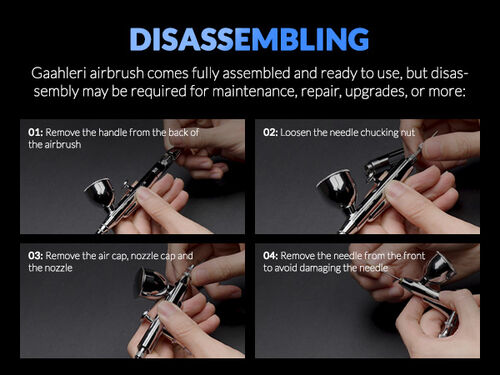 GAALHERI - AIRBRUSH ACE SERIES GHAC- SHALLOWTAIL SD 0.28 & 0.5MM & FAN CAP TRIGGER TYPE DUAL ACTION