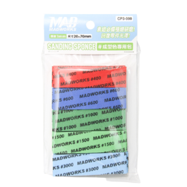 MADWORKS Esponja Lija 3MM - Pack Combo #400 #600 #1000 #1500 #3000 4uds de cada