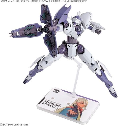 BANDAI ACTION BASE 6 - CLEAR COLOR WITH  STICKERS WFM
