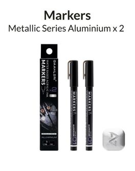 GAAHLERI - METALLIC SERIES MARKER 01 - ALUMININUM - 2 UNIT