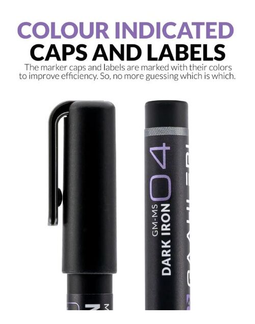 GAAHLERI - METALLIC SERIES MARKER 04 - DARK IRON - 2 UNIT