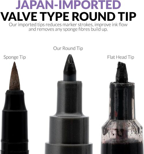 GAAHLERI - METALLIC SERIES MARKER 06 - ZIRCONIUM BLACK - 2 UNIT