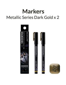 GAAHLERI - METALLIC SERIES MARKER 08 - DARK GOLD - 2 UNIT