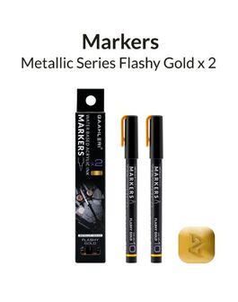 GAAHLERI - METALLIC SERIES MARKER 10 - FLASHY GOLD - 2 UNIT