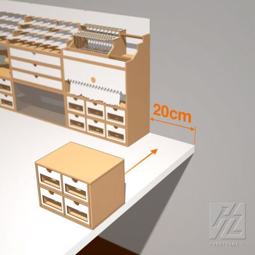 HOBBYZONE - MODULAR ORGANIZER - Drawers Module x4  - 20cm