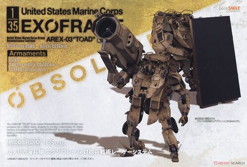 OBSOLETE - MODEROID USMC EXOFRAME ANTI-ARTILLERY LASER SYSTEM 1/35