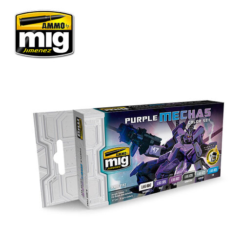 AMMO MIG Acrylic Color Set - Purple Mechas Color Set