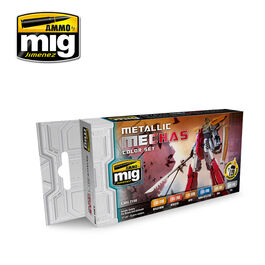 AMMO MIG Acrylic Color Set - Metallic Mechas Color Set AMMO MIG Acrylic Color Set - Metallic Mechas Color Set