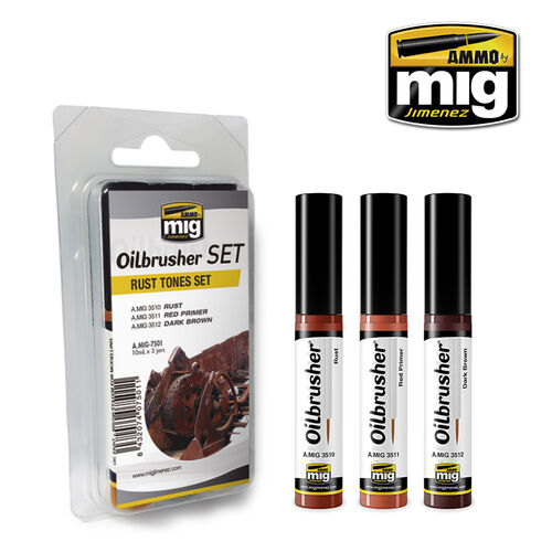 AMMO MIG Oilbrusher Rust Tones Set