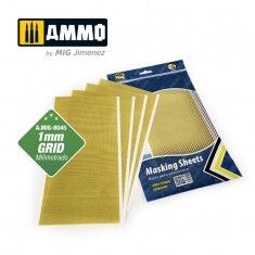 AMMO MIG MASKING SHEETS 1MM GRID X5 SHEETS 290X145MM AMMO MIG MASKING SHEETS 1MM GRID X5 SHEETS 290X145MM