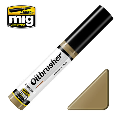 AMMO MIG OILBRUSHER - MEDIUM SOIL