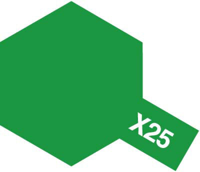 TAMIYA X-25 GLOSS CLEAR GREEN - 10ML