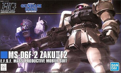 GUNDAM HGUC -107- MS-06F-2 ZAKU II F2 EFSF 1/144