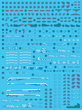 DELPI DECAL - 1/144 RG - FORCE IMPULSE WATER DECAL - NORMAL