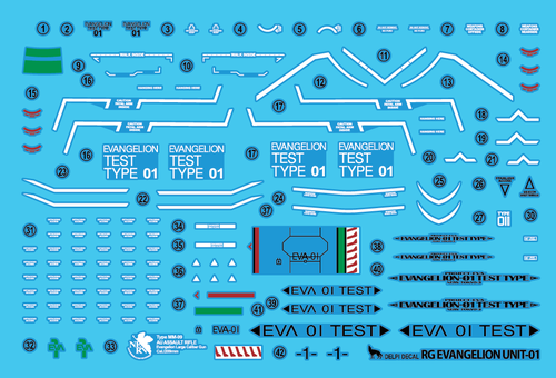 DELPI DECAL - NGE RG - UNIT-01 WATER DECAL