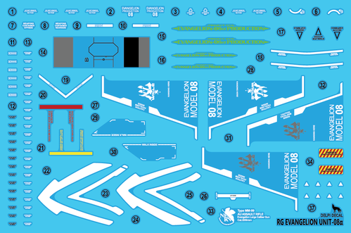 DELPI DECAL - NGE RG - UNIT-08A WATER DECAL