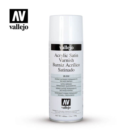 VALLEJO ACRYLIC SATIN SPRAY VARNISH - 400ML