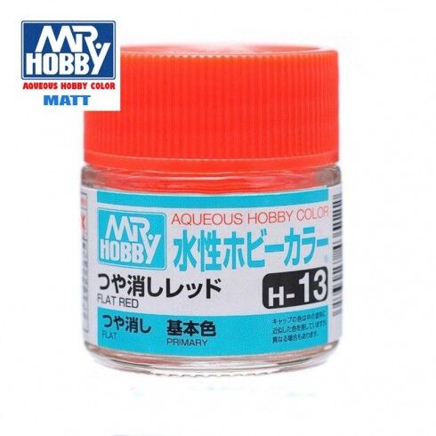 AQUEOUS -H13- FLAT RED -ROJO MATE- (MR. COLOR) 10ML