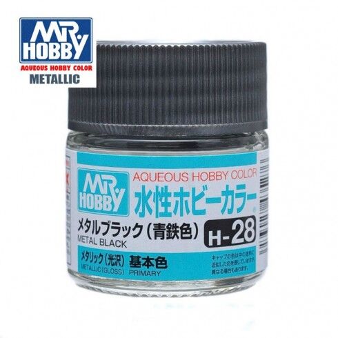 AQUEOUS -H28- METAL BLACK -NEGRO METAL- (MR. COLOR) 10ML