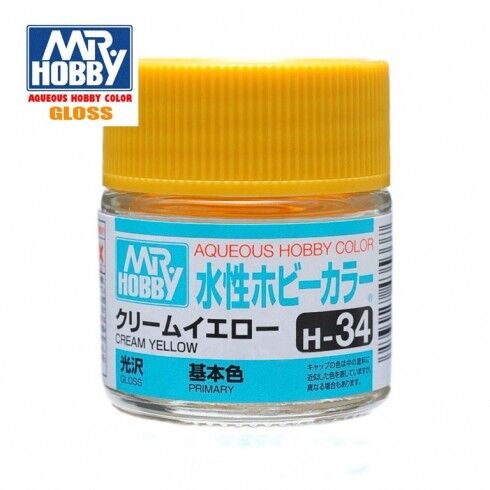 AQUEOUS -H34- CREAM YELLOW -AMARILLO CREMA- (MR. COLOR) 10ML