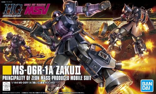 GUNDAM HGUC -151- MS-06R-1A ZAKU II BLACK TRISTAR 1/144